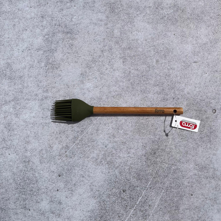 قلمو روغن سیلیکونی دسته چوبی مشکی